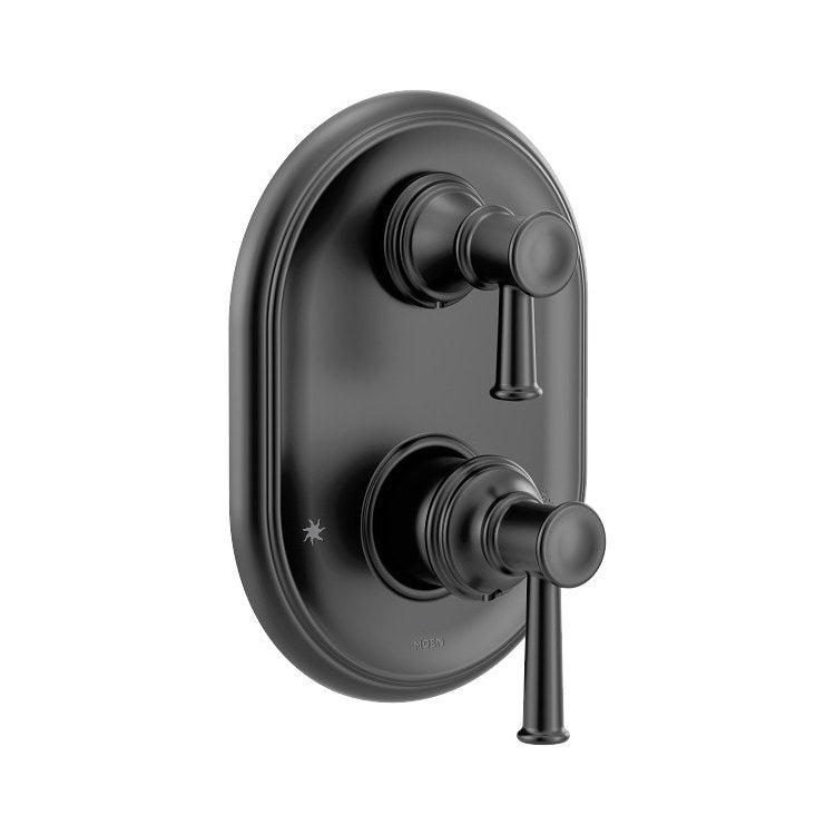 Transfer Valve Trim Belfield M-Core 3-Series with Integrated Diverter 2 Lever Matte Black ADA - Image 1