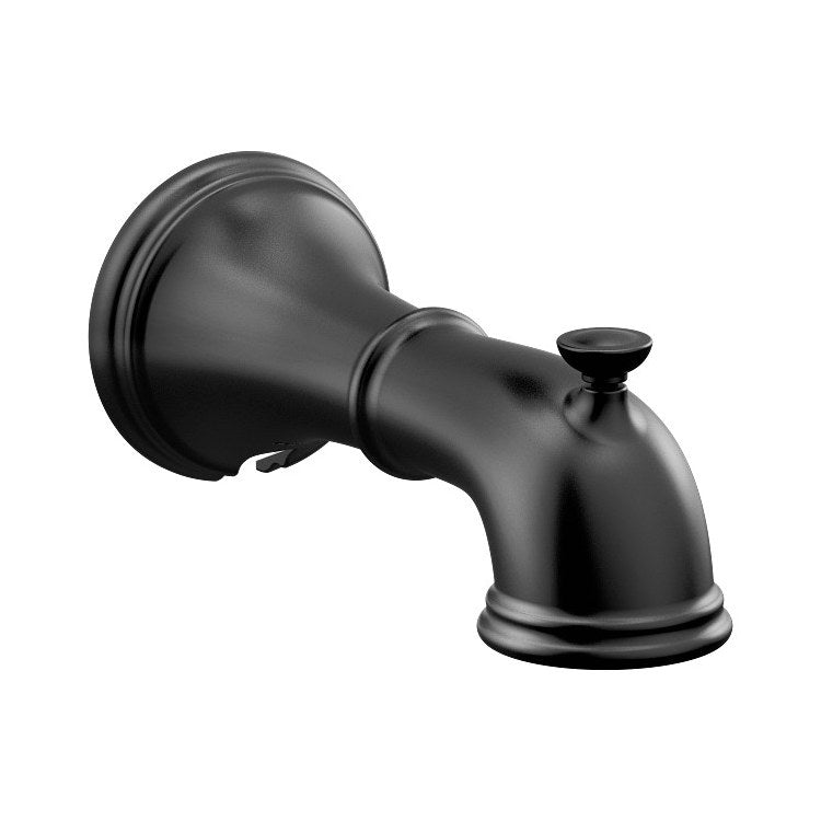 Tub Spout Belfield with Diverter Matte Black 7-3/4 Inch Metal - Image 1