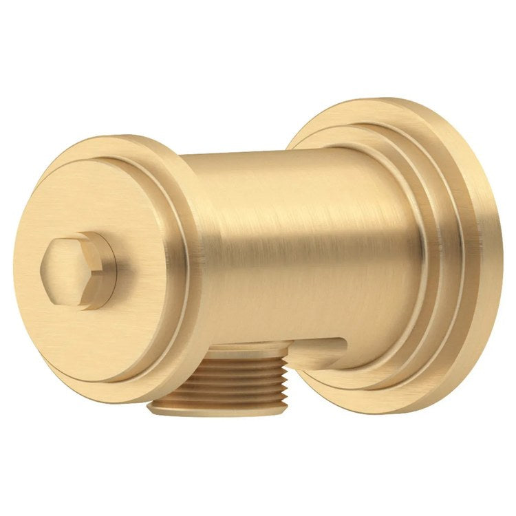 Handshower Elbow Outlet 90 Degree Brass Satin English Gold 1/2IN FNPTx1/2IN Male Outlet - Image 1