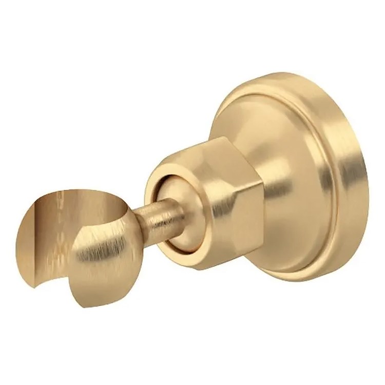 Handshower Bracket Parking Wall Mount 45 Degree Angle Satin English Gold Brass - Image 1