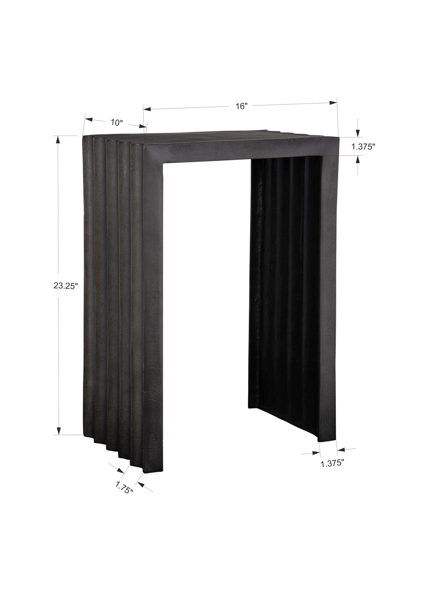In The Groove - Aluminum Accent Table - Black - Image 2