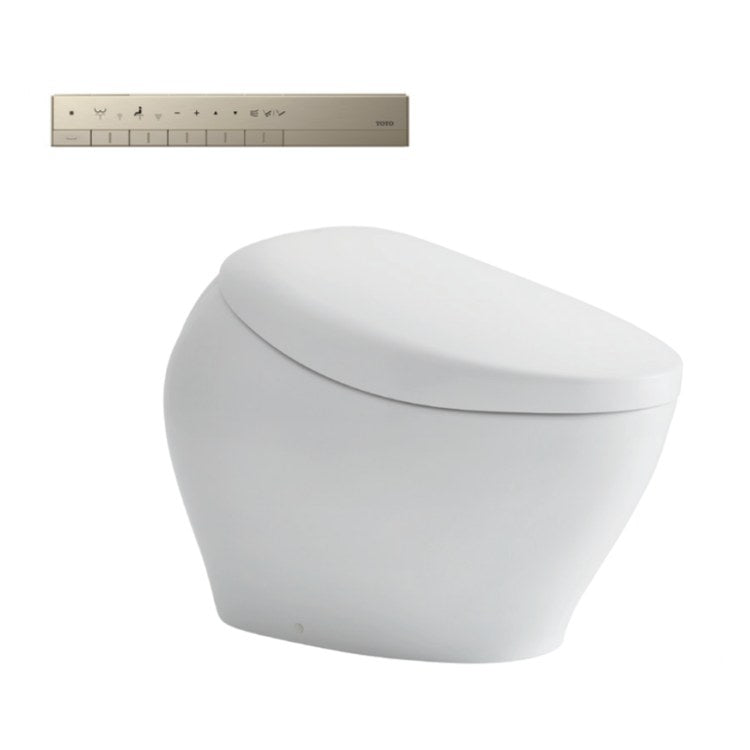 Toilet NX1 Neorest 1 Pieces Cotton Elongated ADA 23 Inch 0.8/1.0 Gallon per Minute Auto Flush