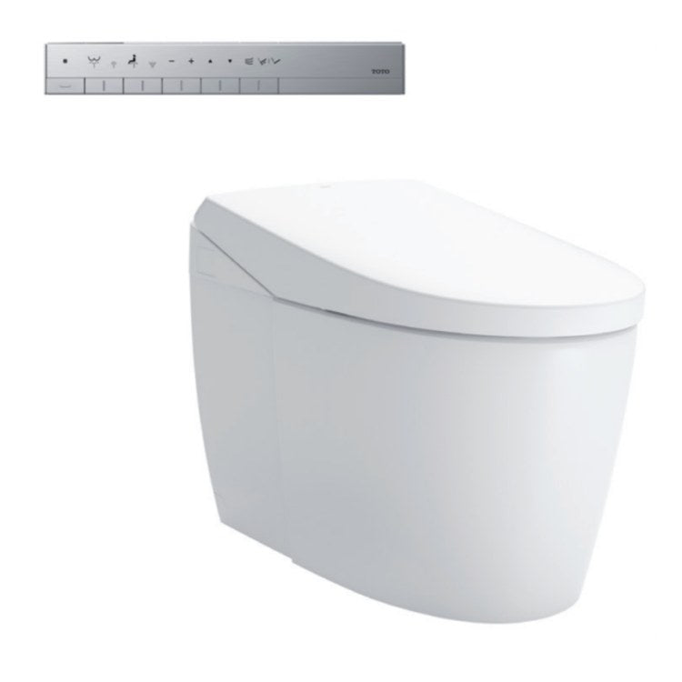 Toilet Neorest AS 1 Piece Smart Bidet Cotton Elongated WaterSense/CALGreen ADA 0.8/1.0 Gallons per Flush Auto Washlet+