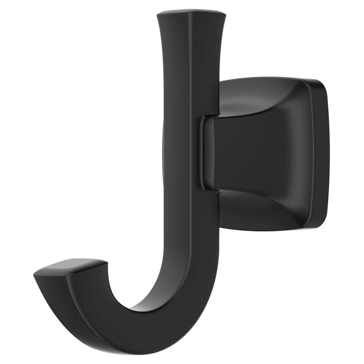 Robe Hook Townsend Double Matte Black 4 Inch Concealed Mount Metal - Image 1