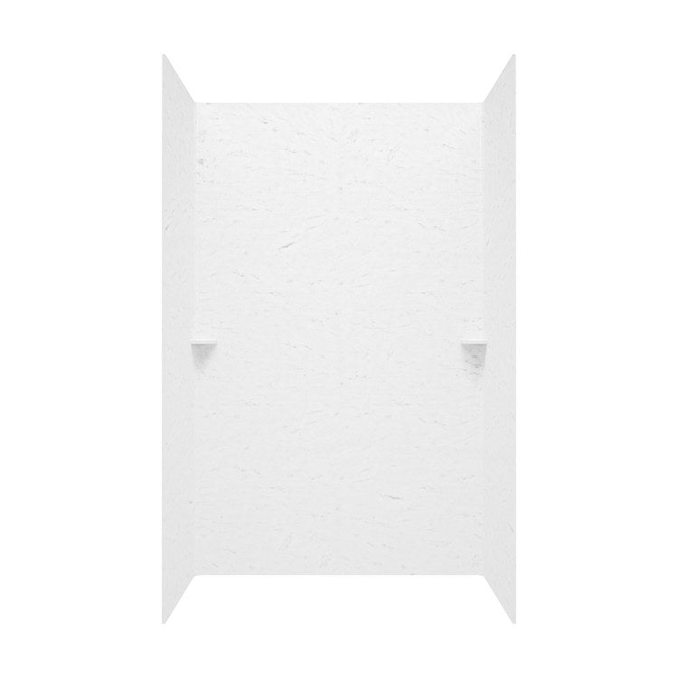 Shower Wall Kit Smooth Glue Up 36 x 62 x 96 Inch Carrara Swanstone - Image 2