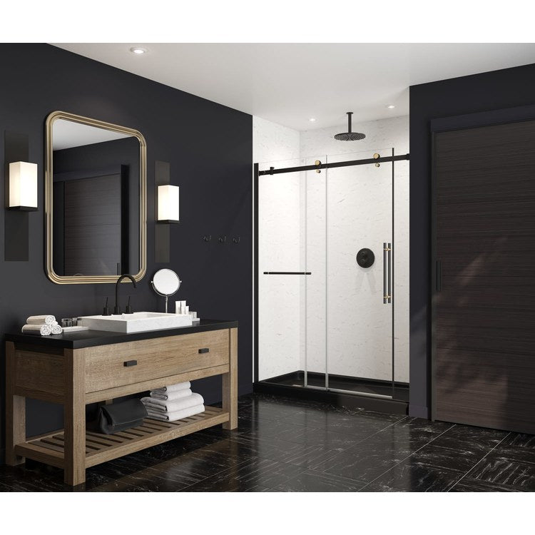 Shower Wall Kit Smooth Glue Up 36 x 62 x 96 Inch Carrara Swanstone - Image 3