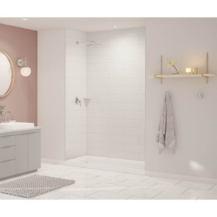 Shower Wall Kit Modern Subway Tile Glue Up 36 x 62 x 96 Inch Birch Swanstone - Image 3