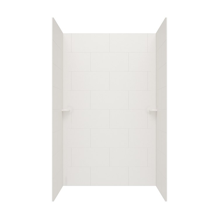 Shower Wall Kit Traditional Subway Tile Glue Up 36 x 62 x 96 Inch Birch Swanstone - Image 2
