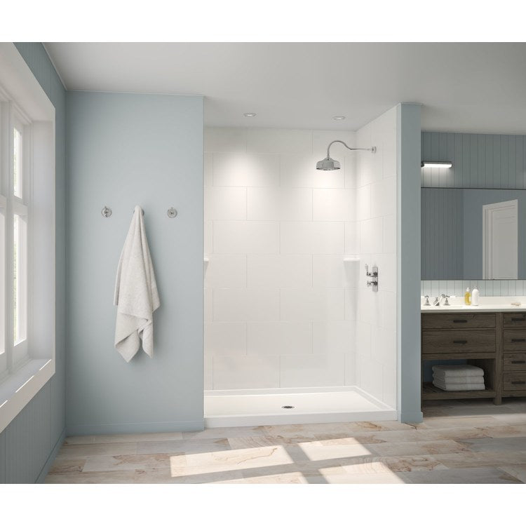 Shower Wall Kit Traditional Subway Tile Glue Up 36 x 62 x 96 Inch White Swanstone - Image 3