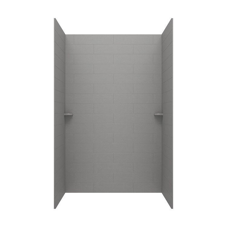 Shower Wall Kit Modern Subway Tile Glue Up 36 x 62 x 96 Inch Ash Gray Swanstone - Image 2