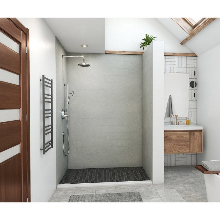 Shower Wall Kit Modern Subway Tile Glue Up 36 x 62 x 96 Inch Ash Gray Swanstone - Image 3