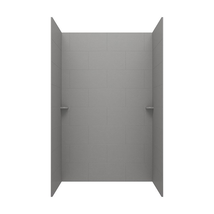 Shower Wall Kit Traditional Subway Tile Glue Up 36 x 62 x 96 Inch Ash Gray Swanstone - Image 2