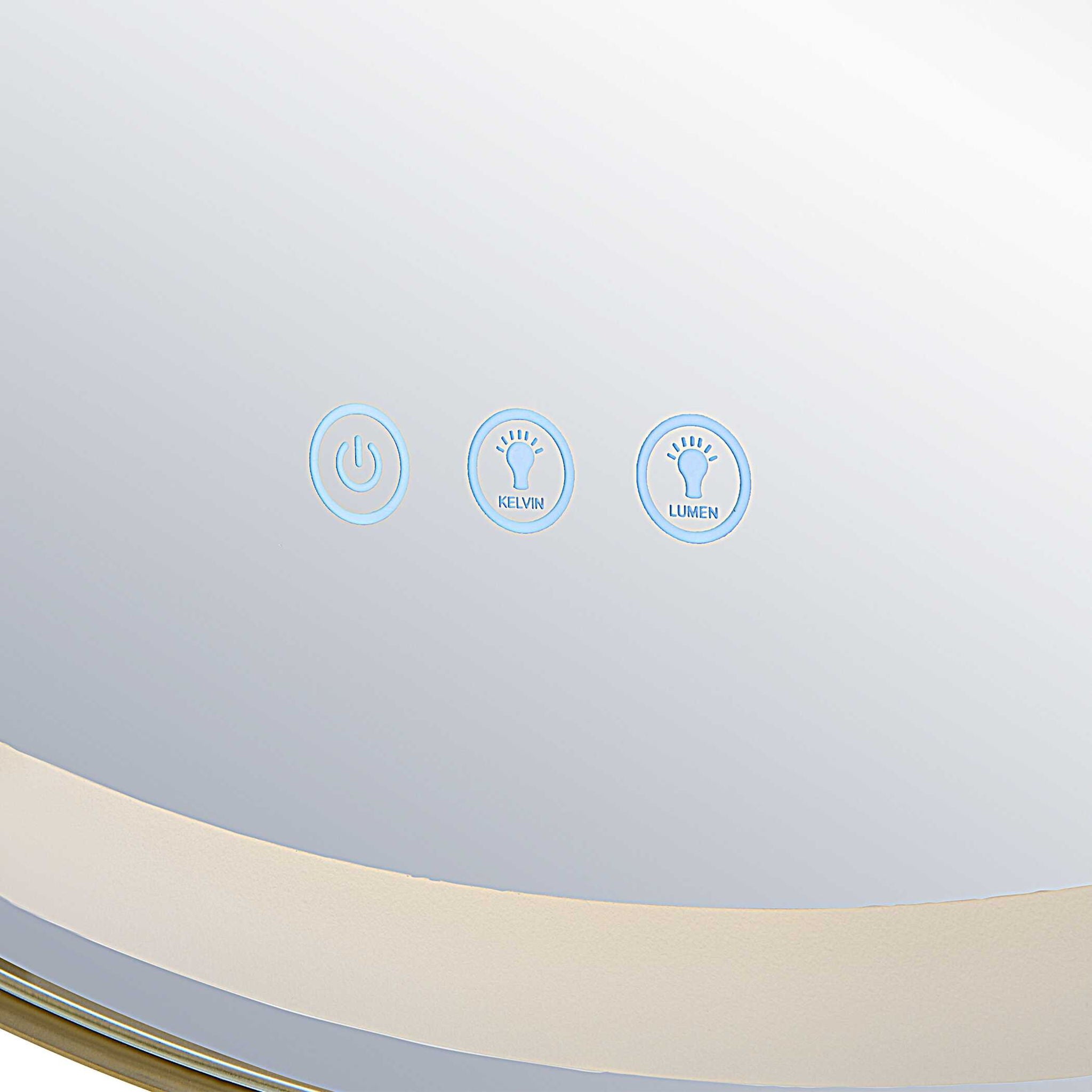 Crofton - Lighted Brass Round Mirror - Image 2