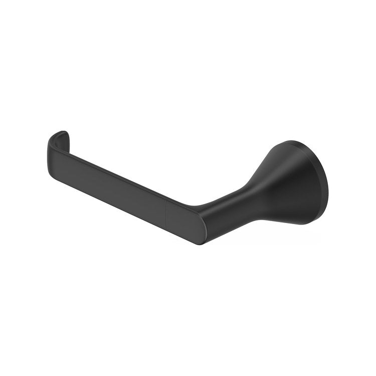 Toilet Paper Holder Aspirations Spring Bar Matte Black Metal Wall Mount 7 Inch - Image 2