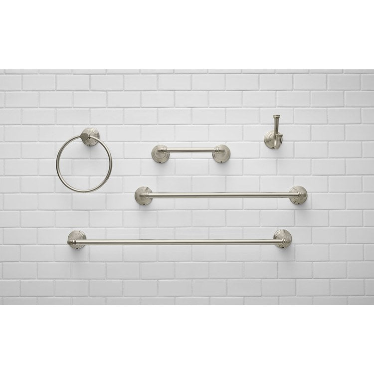 Towel Bar Aspirations 18 Inch Chrome Metal 3-3/4 Inch Wall Mount - Image 2