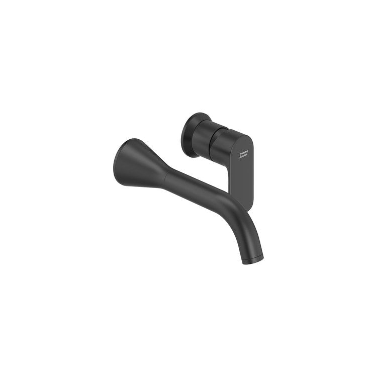 Lavatory Faucet Aspirations 1 Lever ADA CALGreen/CEC/WaterSense Matte Black 1.5 Gallons per Minute Wall Angled Less Drain 2 Hole - Image 1