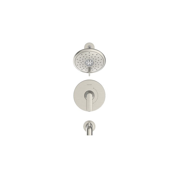 Tub and Shower Trim Aspirations 1 Lever Brushed Nickel WaterSense ADA Includes 1.8 GPM Single Function Shower Head/Double Ceramic Disks Pressure Balance Cartridge Brass - Image 2