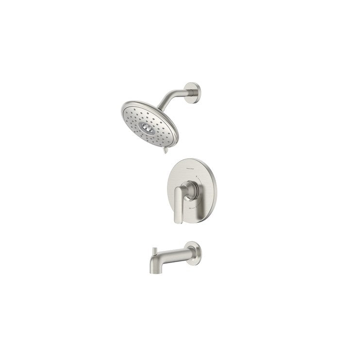 Tub and Shower Trim Aspirations 1 Lever Brushed Nickel WaterSense ADA Includes 1.8 GPM Single Function Shower Head/Double Ceramic Disks Pressure Balance Cartridge Brass - Image 3