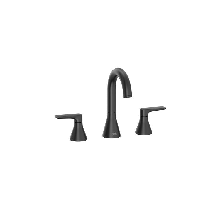 Lavatory Faucet Aspirations Widespread 8 Inch Spread 2 Lever ADA CALGreen/CEC/WaterSense Matte Black 1.2 Gallons per Minute Deck Fixed Pop-Up 3 Hole - Image 2