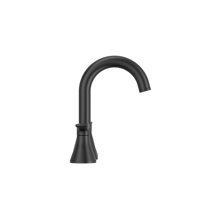 Lavatory Faucet Aspirations Widespread 8 Inch Spread 2 Lever ADA CALGreen/CEC/WaterSense Matte Black 1.2 Gallons per Minute Deck Fixed Pop-Up 3 Hole - Image 3