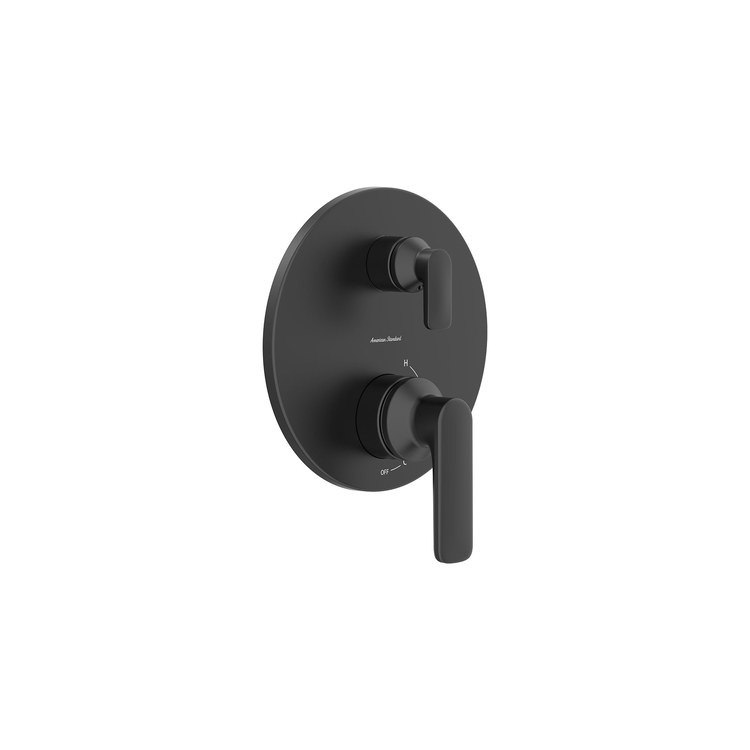 Pressure Balance Valve Trim Aspirations 2 or 3 Way 2 Lever Matte Black WaterSense ADA - Image 1
