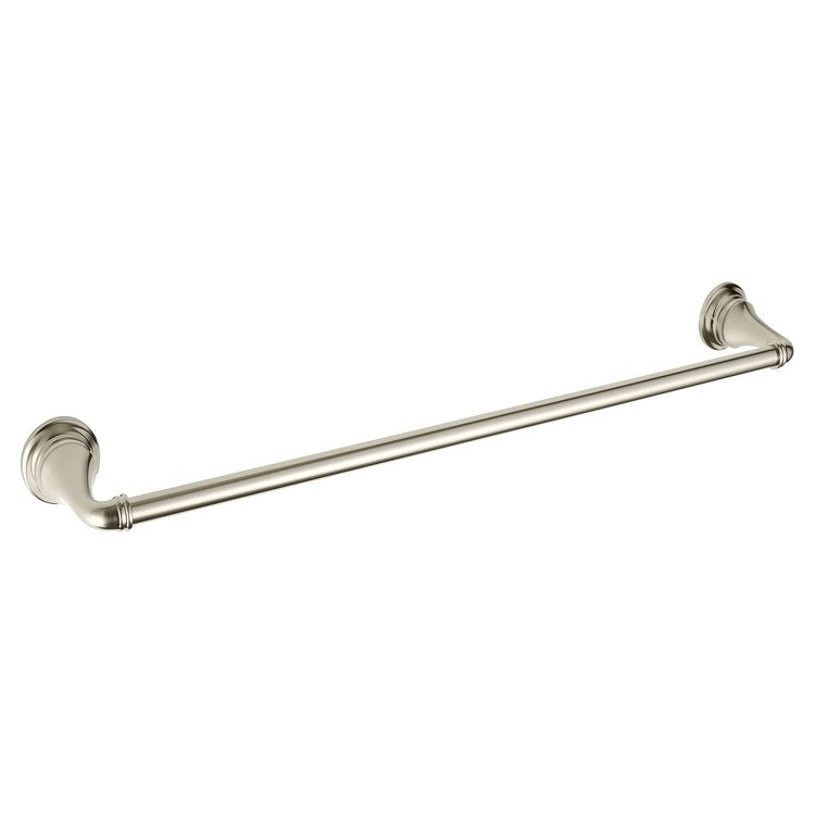 Towel Bar Aspirations 18 Inch Brushed Nickel Metal 3-3/4 Inch Wall Mount - Image 1
