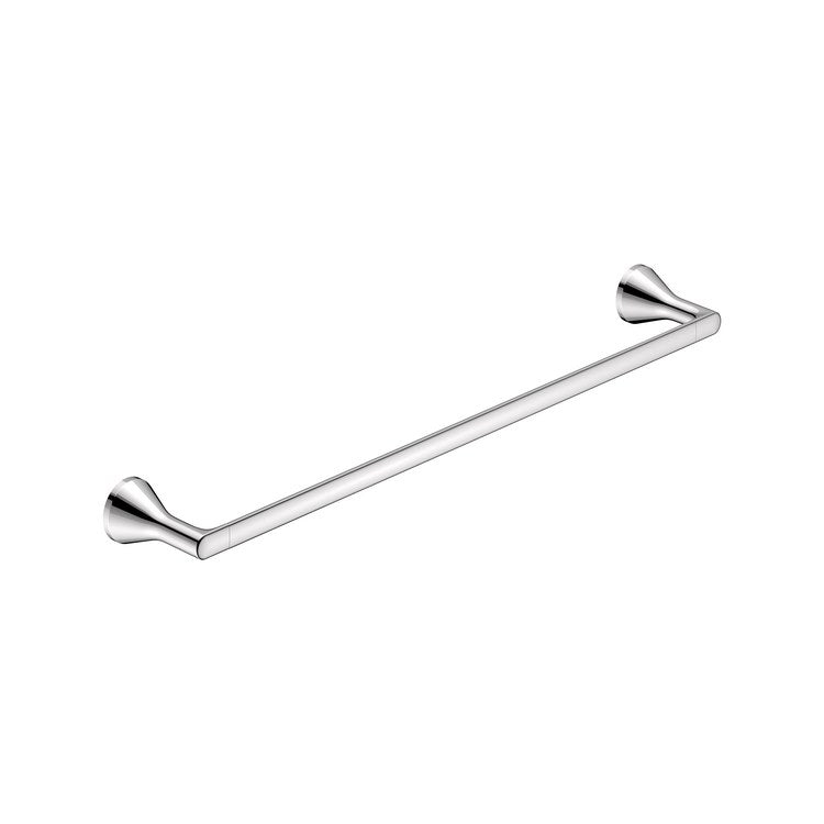 Towel Bar Aspirations 24 Inch Chrome Metal 3-3/4 Inch Wall Mount - Image 1