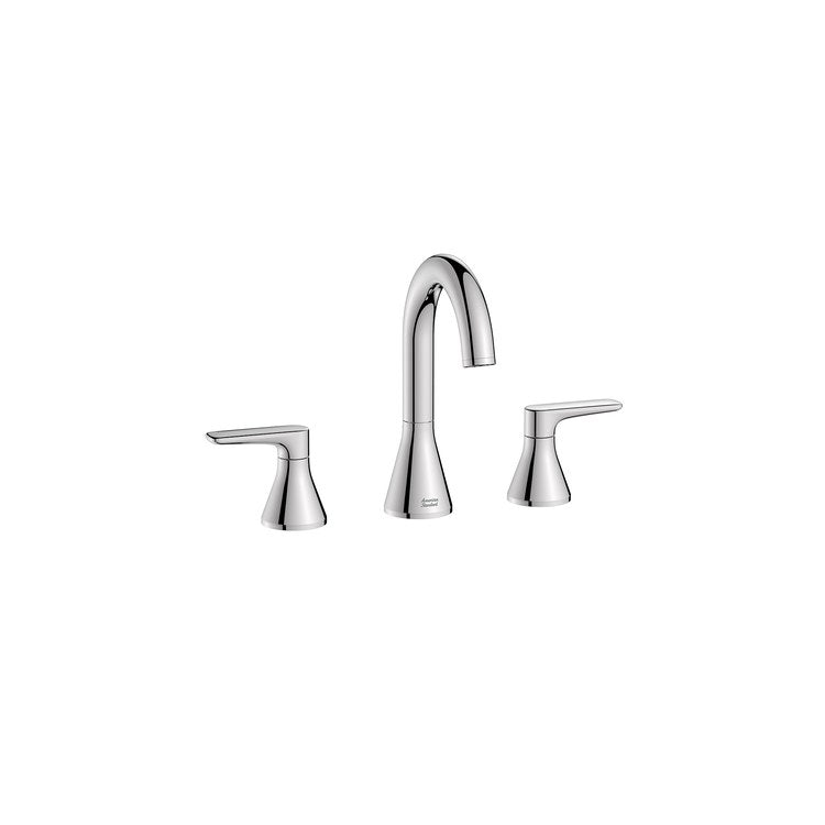 Lavatory Faucet Aspirations Widespread 8 Inch Spread 2 Lever ADA CALGreen/CEC/WaterSense Chrome 1.2 Gallons per Minute Deck Fixed Pop-Up 3 Hole - Image 2