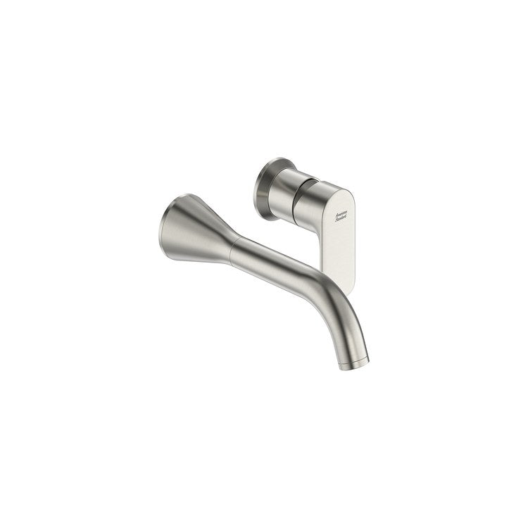 Lavatory Faucet Aspirations 1 Lever ADA CALGreen/CEC/WaterSense Brushed Nickel 1.5 Gallons per Minute Wall Angled Less Drain 2 Hole - Image 1