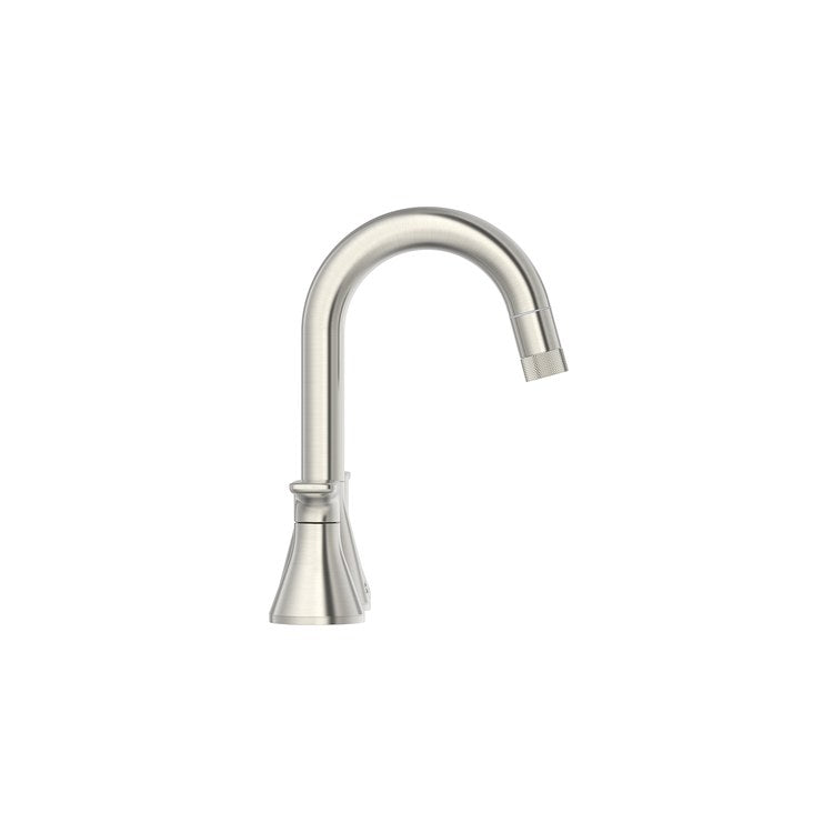Lavatory Faucet Aspirations Widespread 8 Inch Spread 2 Lever ADA CALGreen/CEC/WaterSense Brushed Nickel 1.2 Gallons per Minute Deck Fixed Pop-Up 3 Hole - Image 3