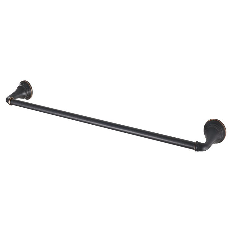 Towel Bar Aspirations 18 Inch Matte Black Metal 3-3/4 Inch Wall Mount - Image 1