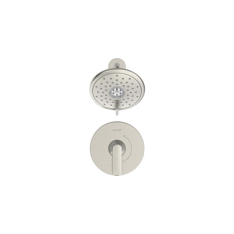 Shower Trim Aspirations 1 Lever Brushed Nickel WaterSense Includes 1.8 GPM Single Function Shower Head/Double Ceramic Disks Pressure Balance Cartridge Brass - Image 2