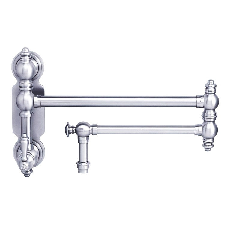 Pot Filler Traditional Wall Mounted 1 Lever ADA Chrome Articulated Spout 1 Hole Brass 1.75 Gallons per Minute - Image 1