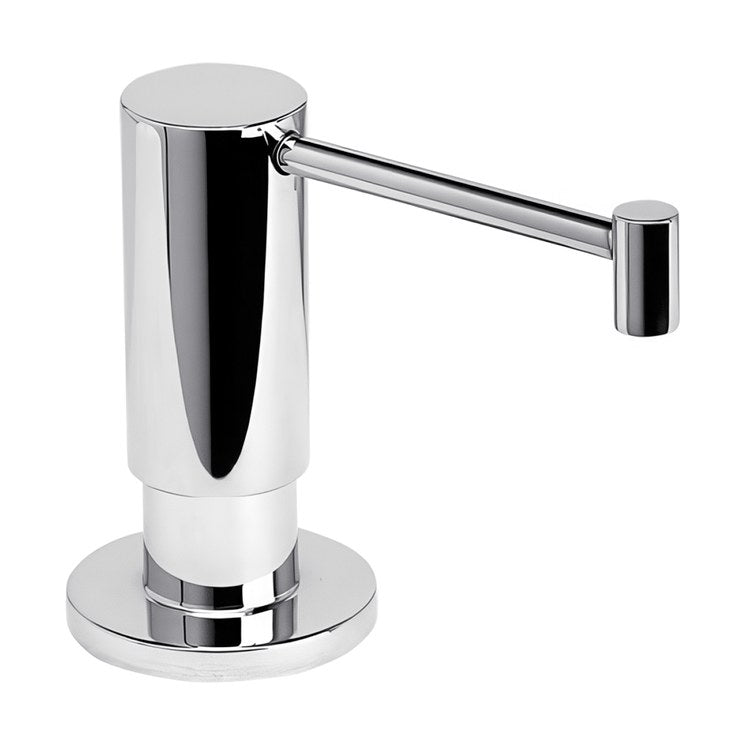 Soap Dispenser Chrome Deck Mount Brass/Stainless Steel Contemporary 12 Ounce Capacity 3 Inch