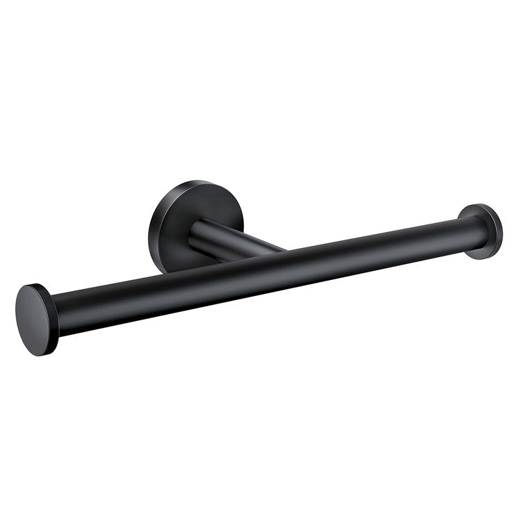 Toilet Paper Holder Arlys Double Post Matte Black Zinc 11 Inch 2-3/4 Inch Wall - Image 1