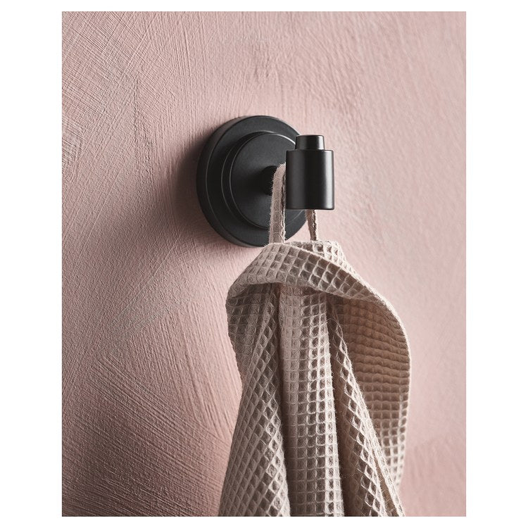 Robe Hook Iso Single Matte Black 2 Inch 2-1/4 Inch Wall Mount Zinc - Image 2
