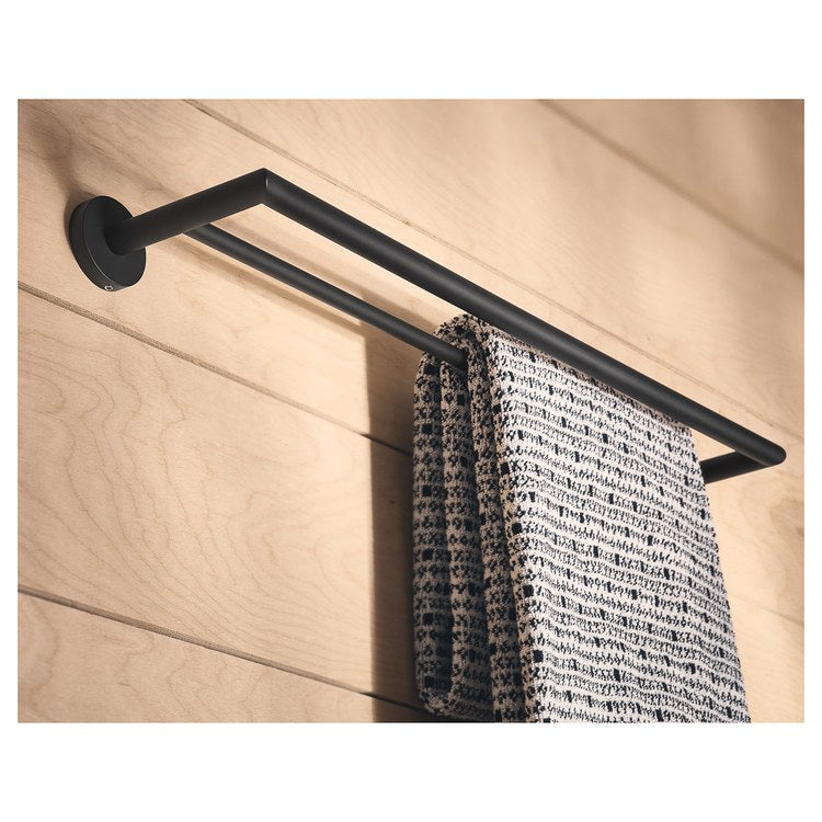 Towel Bar Arlys 24 Inch Double Matte Black Zinc - Image 2