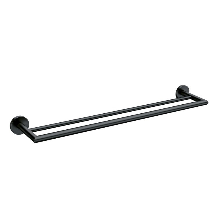Towel Bar Arlys 24 Inch Double Matte Black Zinc - Image 1