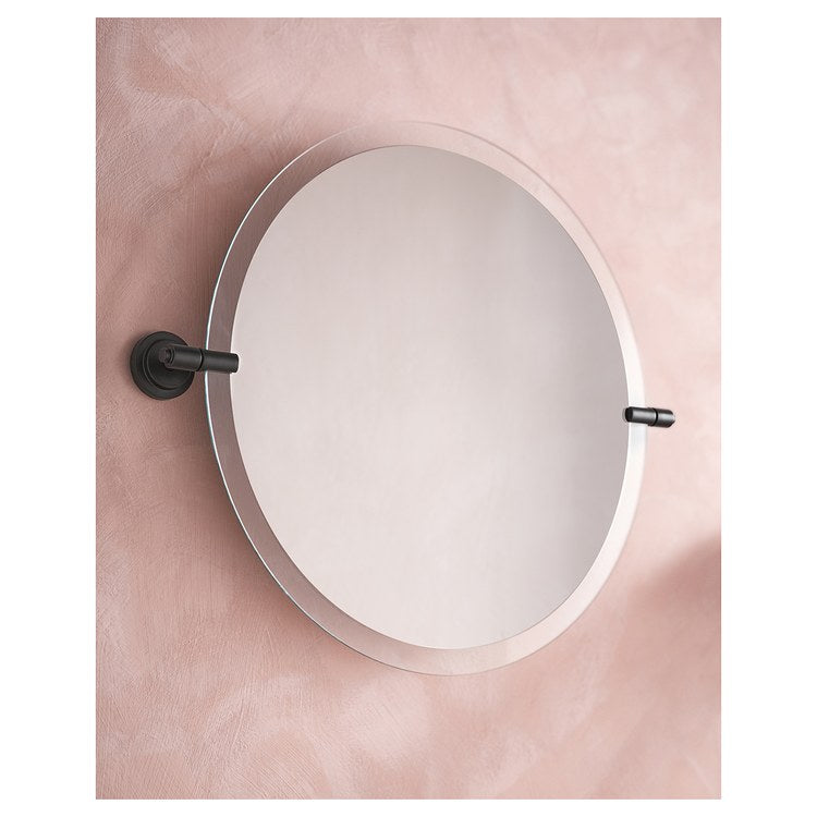 Mirror Iso 22 Inch Matte Black Vanity Round 1 Piece Wall Mount - Image 2