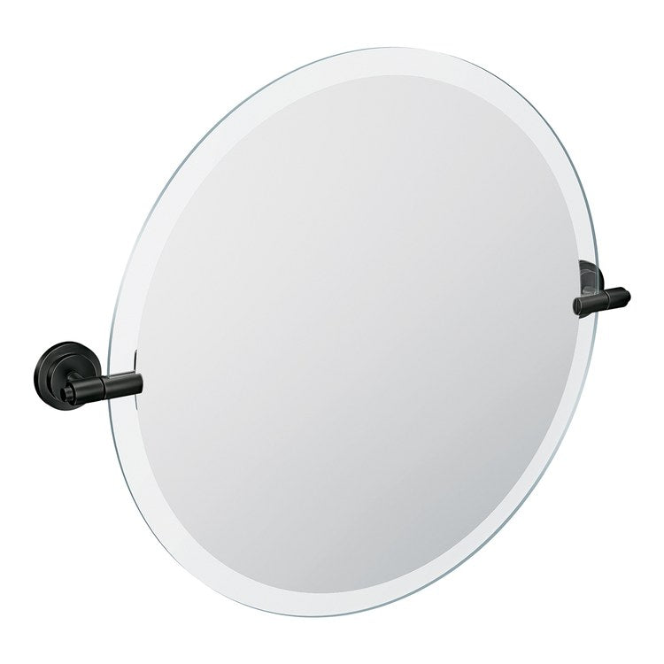 Mirror Iso 22 Inch Matte Black Vanity Round 1 Piece Wall Mount - Image 1
