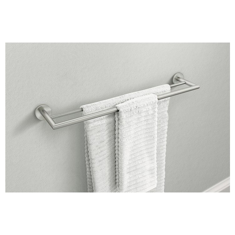 Towel Bar Arlys 24 Inch Double Brushed Nickel Zinc - Image 3