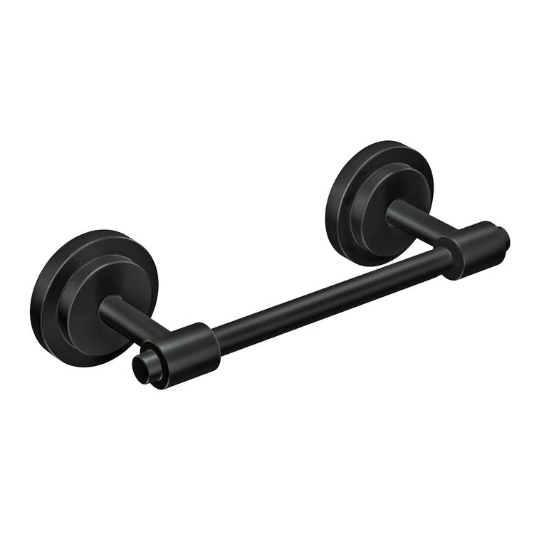 Toilet Paper Holder Iso Pivoting Matte Black Zinc 9 Inch 3-1/8 Inch Wall Mount - Image 1