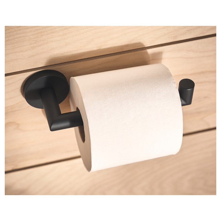 Toilet Paper Holder Arlys Single Post Matte Black Zinc 6 Inch 2-3/4 Inch Wall - Image 2