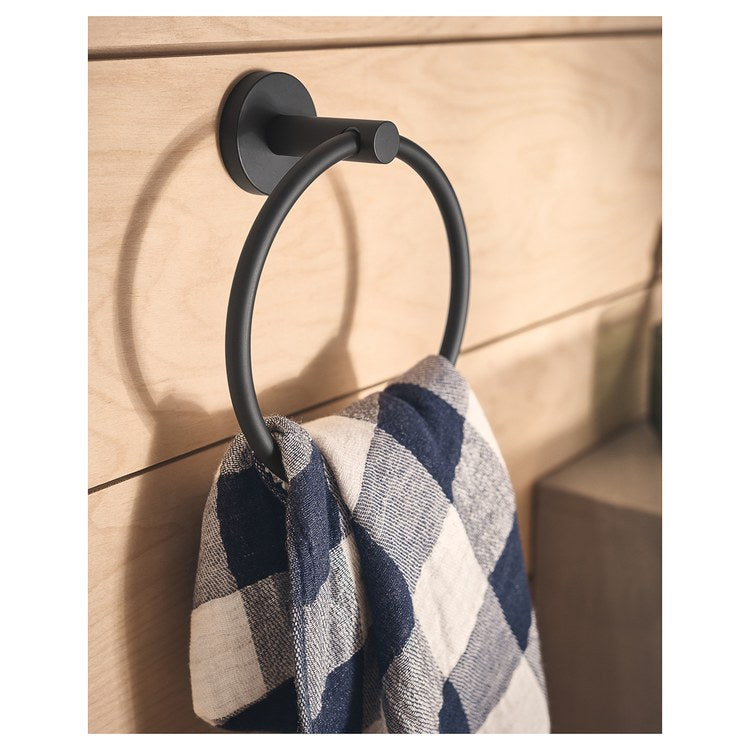 Towel Ring Arlys 6 Inch Matte Black Zinc 2-3/4 Inch - Image 2