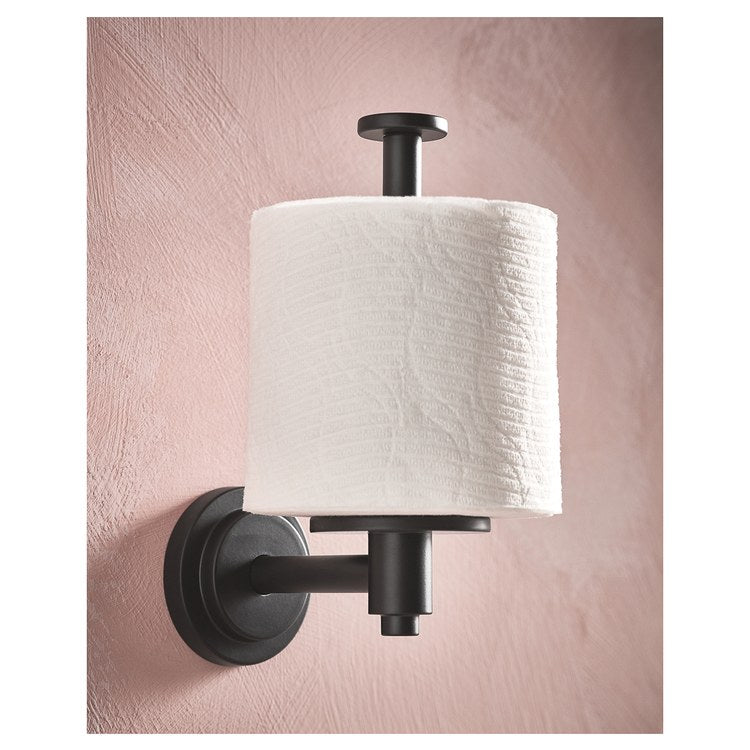 Toilet Paper Holder Iso Open Single Post Matte Black Zinc 7-1/8 Inch 4-1/2 Inch Wall Mount - Image 3