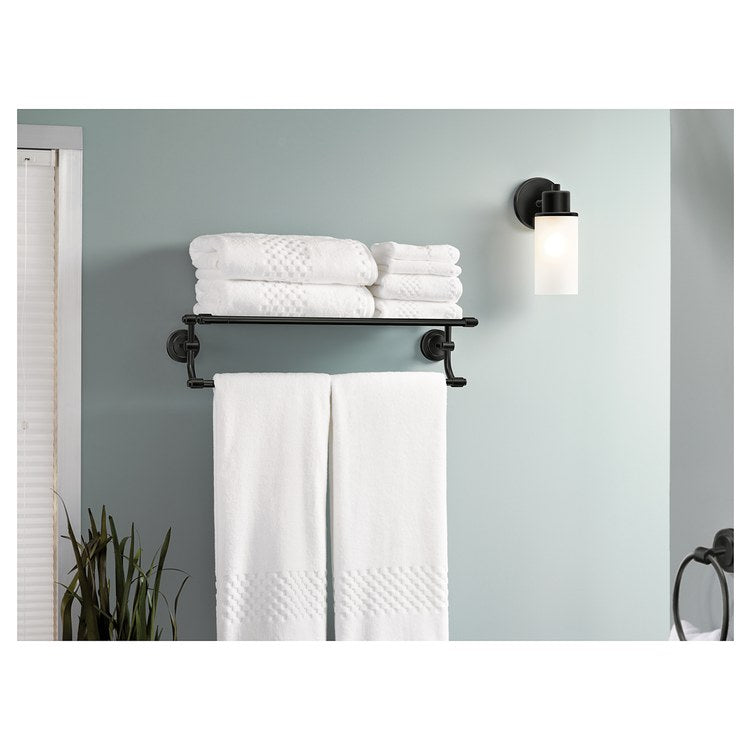 Shelf Iso Towel Matte Black 27 Inch Glass - Image 2