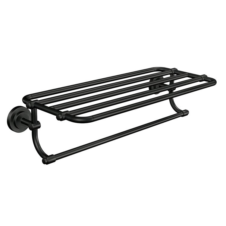 Shelf Iso Towel Matte Black 27 Inch Glass - Image 1