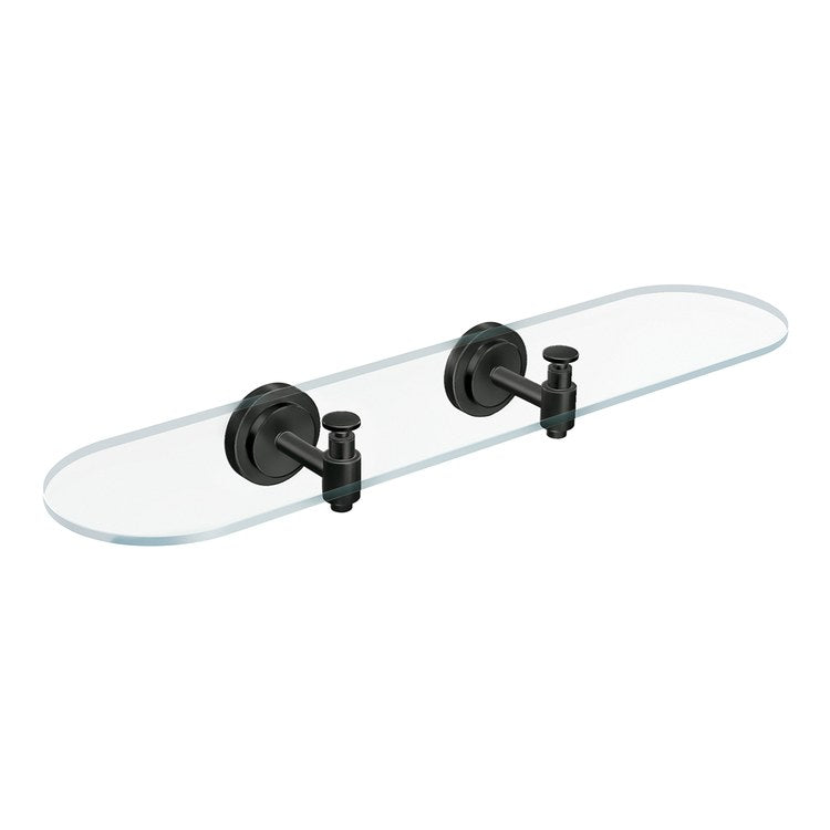 Shelf Iso Vanity Matte Black 20-3/8 Inch Glass - Image 1