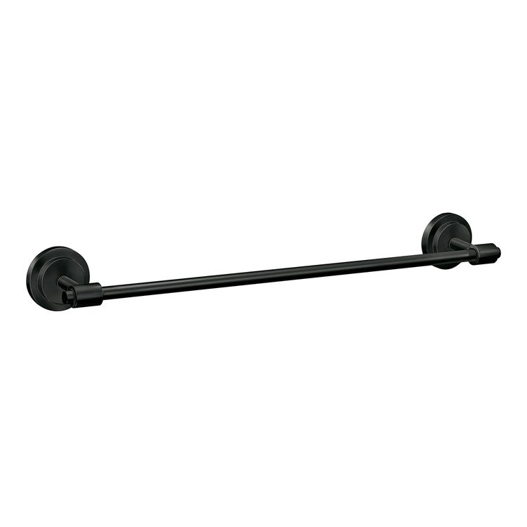 Towel Bar Iso 24 Inch Single Matte Black Zinc/Aluminum - Image 1