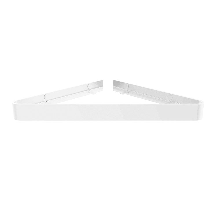 Shelf Corner White Metal/Glass 9-5/8 Inch - Image 3